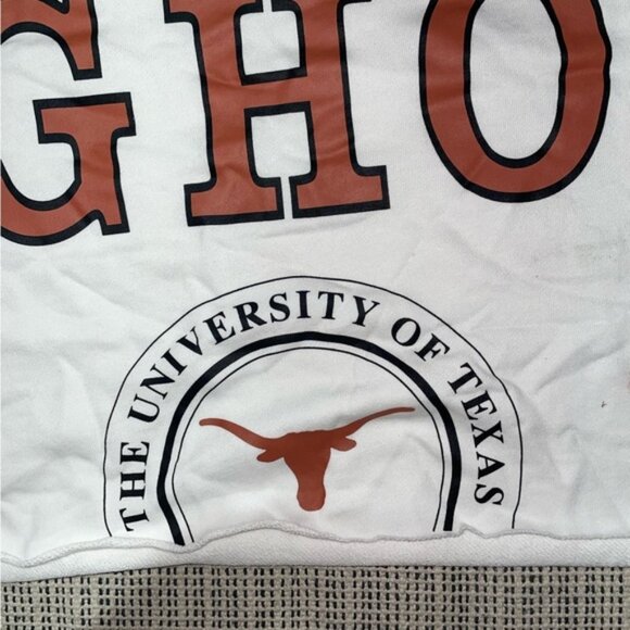 GAMEDAY SOCIAL Women's Texas Phipps Split Cropped Longsleeve Size S In White - Picture 5 of 8